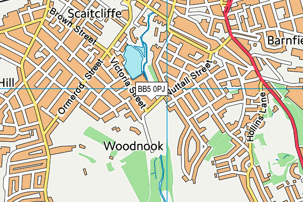 BB5 0PJ map - OS VectorMap District (Ordnance Survey) BB5 0PJ map - OS VectorMap District (Ordnance Survey)