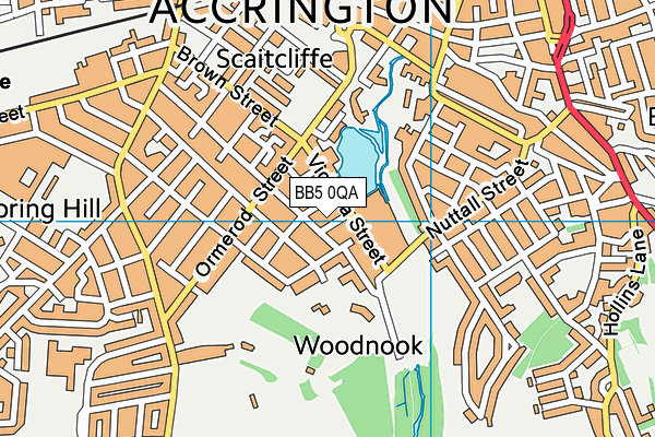 BB5 0QA map - OS VectorMap District (Ordnance Survey)