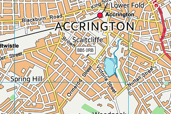 BB5 0RB map - OS VectorMap District (Ordnance Survey)