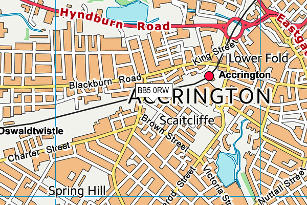 BB5 0RW map - OS VectorMap District (Ordnance Survey)