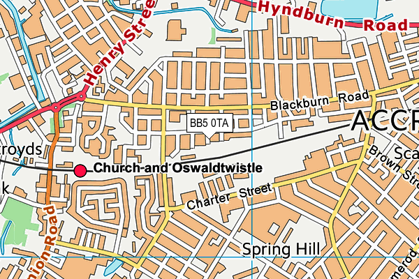 BB5 0TA map - OS VectorMap District (Ordnance Survey) BB5 0TA map - OS VectorMap District (Ordnance Survey)
