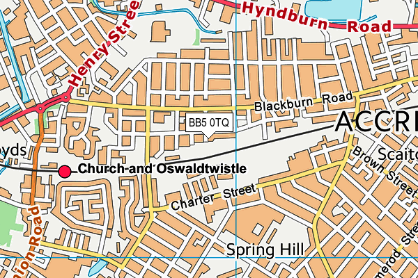 BB5 0TQ map - OS VectorMap District (Ordnance Survey)