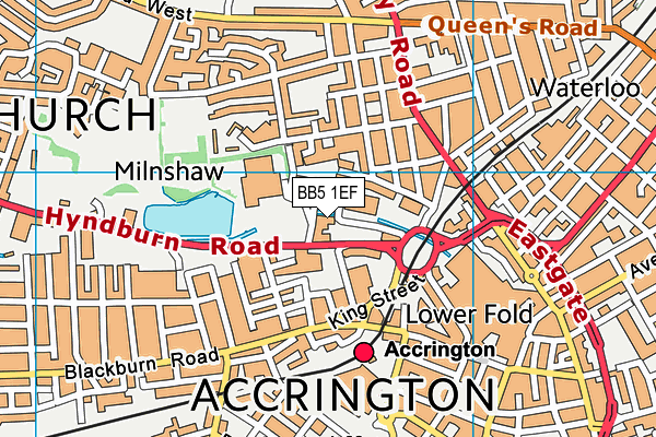 BB5 1EF map - OS VectorMap District (Ordnance Survey) BB5 1EF map - OS VectorMap District (Ordnance Survey)