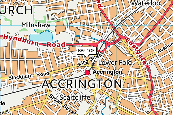 BB5 1QF map - OS VectorMap District (Ordnance Survey) BB5 1QF map - OS VectorMap District (Ordnance Survey)