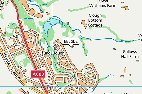 BB5 2DE map - OS VectorMap District (Ordnance Survey) BB5 2DE map - OS VectorMap District (Ordnance Survey)