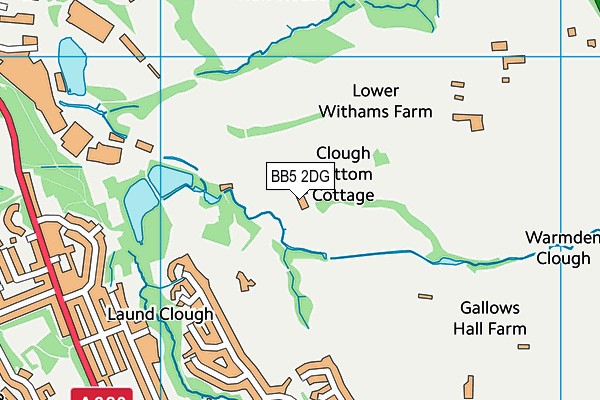BB5 2DG map - OS VectorMap District (Ordnance Survey) BB5 2DG map - OS VectorMap District (Ordnance Survey)