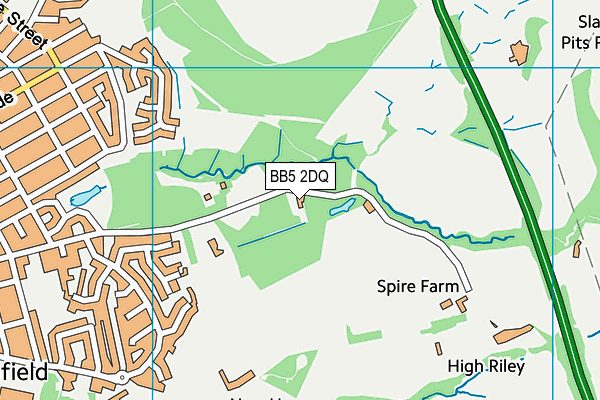 BB5 2DQ map - OS VectorMap District (Ordnance Survey) BB5 2DQ map - OS VectorMap District (Ordnance Survey)