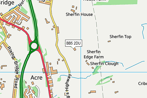 BB5 2DU map - OS VectorMap District (Ordnance Survey) BB5 2DU map - OS VectorMap District (Ordnance Survey)
