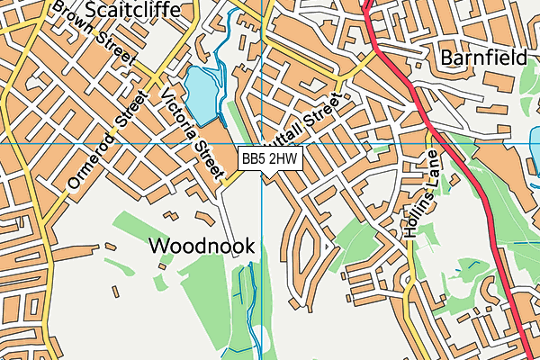 BB5 2HW map - OS VectorMap District (Ordnance Survey) BB5 2HW map - OS VectorMap District (Ordnance Survey)