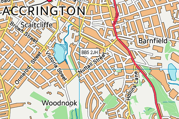 BB5 2JH map - OS VectorMap District (Ordnance Survey) BB5 2JH map - OS VectorMap District (Ordnance Survey)