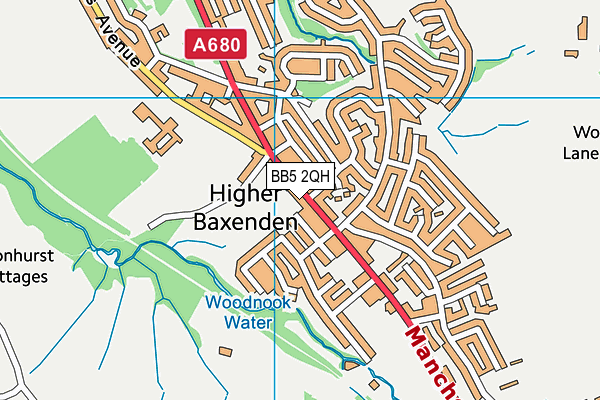 BB5 2QH map - OS VectorMap District (Ordnance Survey) BB5 2QH map - OS VectorMap District (Ordnance Survey)
