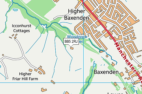 BB5 2RJ map - OS VectorMap District (Ordnance Survey) BB5 2RJ map - OS VectorMap District (Ordnance Survey)