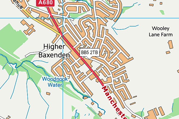 BB5 2TB map - OS VectorMap District (Ordnance Survey) BB5 2TB map - OS VectorMap District (Ordnance Survey)