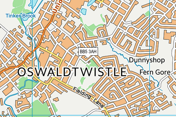 BB5 3AH map - OS VectorMap District (Ordnance Survey) BB5 3AH map - OS VectorMap District (Ordnance Survey)