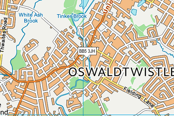BB5 3JH map - OS VectorMap District (Ordnance Survey) BB5 3JH map - OS VectorMap District (Ordnance Survey)