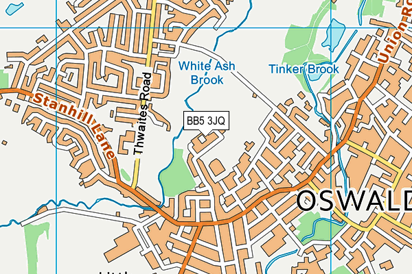 BB5 3JQ map - OS VectorMap District (Ordnance Survey) BB5 3JQ map - OS VectorMap District (Ordnance Survey)