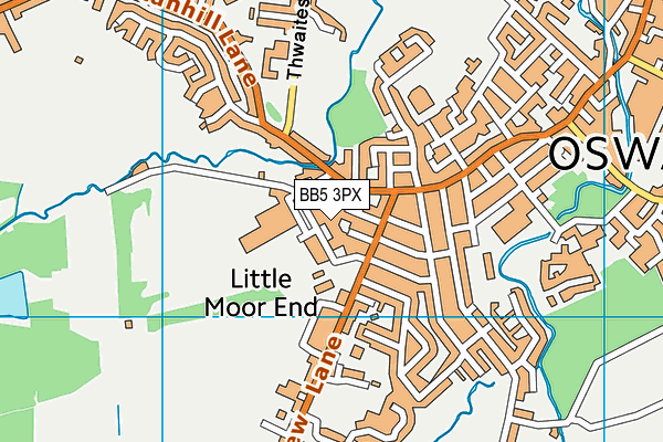 BB5 3PX map - OS VectorMap District (Ordnance Survey) BB5 3PX map - OS VectorMap District (Ordnance Survey)