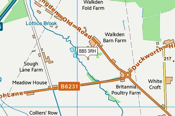BB5 3RH map - OS VectorMap District (Ordnance Survey) BB5 3RH map - OS VectorMap District (Ordnance Survey)