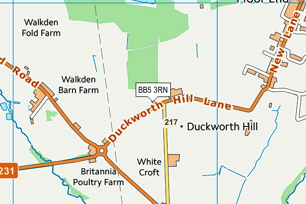 BB5 3RN map - OS VectorMap District (Ordnance Survey) BB5 3RN map - OS VectorMap District (Ordnance Survey)