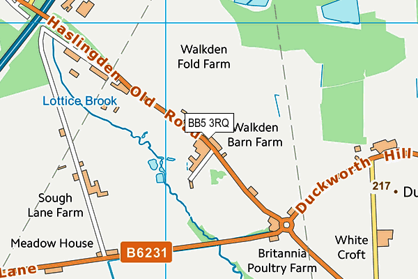 BB5 3RQ map - OS VectorMap District (Ordnance Survey) BB5 3RQ map - OS VectorMap District (Ordnance Survey)
