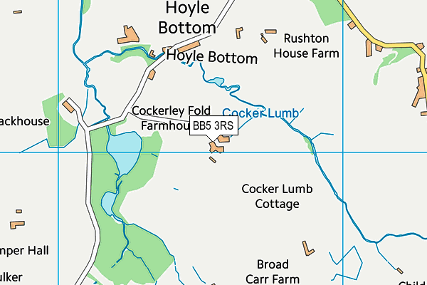BB5 3RS map - OS VectorMap District (Ordnance Survey) BB5 3RS map - OS VectorMap District (Ordnance Survey)