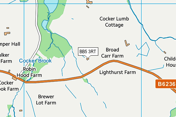 BB5 3RT map - OS VectorMap District (Ordnance Survey) BB5 3RT map - OS VectorMap District (Ordnance Survey)