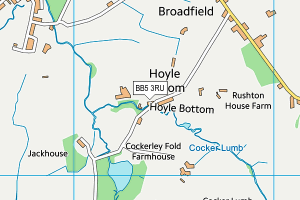 BB5 3RU map - OS VectorMap District (Ordnance Survey) BB5 3RU map - OS VectorMap District (Ordnance Survey)