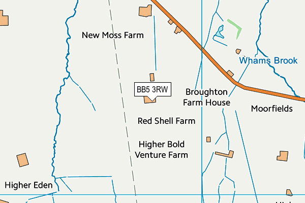BB5 3RW map - OS VectorMap District (Ordnance Survey) BB5 3RW map - OS VectorMap District (Ordnance Survey)