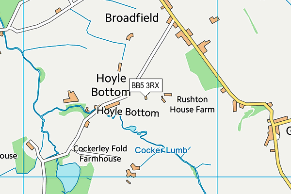 BB5 3RX map - OS VectorMap District (Ordnance Survey) BB5 3RX map - OS VectorMap District (Ordnance Survey)