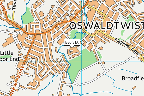 BB5 3TA map - OS VectorMap District (Ordnance Survey) BB5 3TA map - OS VectorMap District (Ordnance Survey)