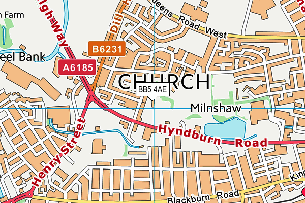 BB5 4AE map - OS VectorMap District (Ordnance Survey) BB5 4AE map - OS VectorMap District (Ordnance Survey)