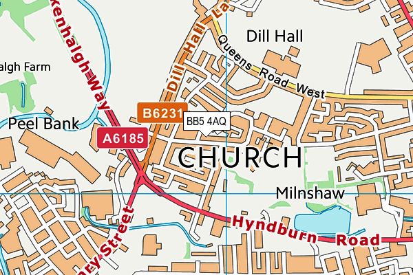 BB5 4AQ map - OS VectorMap District (Ordnance Survey) BB5 4AQ map - OS VectorMap District (Ordnance Survey)