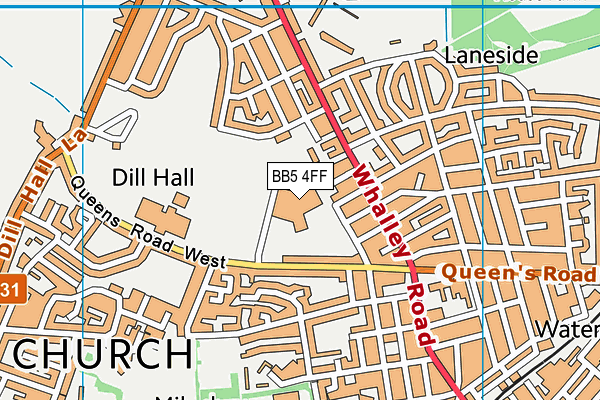 BB5 4FF map - OS VectorMap District (Ordnance Survey) BB5 4FF map - OS VectorMap District (Ordnance Survey)