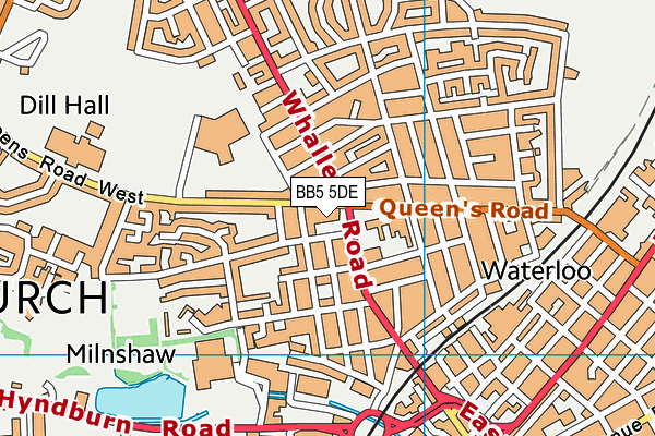 BB5 5DE map - OS VectorMap District (Ordnance Survey) BB5 5DE map - OS VectorMap District (Ordnance Survey)