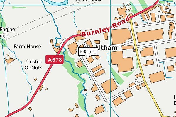 BB5 5TU map - OS VectorMap District (Ordnance Survey)