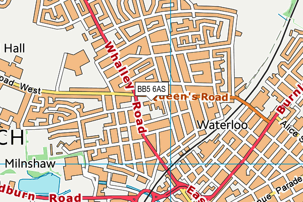 BB5 6AS map - OS VectorMap District (Ordnance Survey) BB5 6AS map - OS VectorMap District (Ordnance Survey)