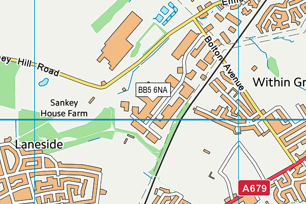 BB5 6NA map - OS VectorMap District (Ordnance Survey) BB5 6NA map - OS VectorMap District (Ordnance Survey)