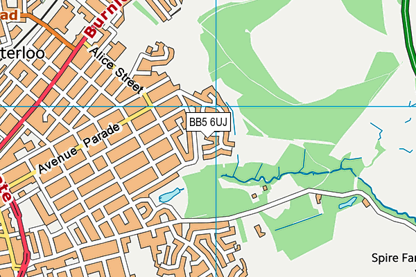 BB5 6UJ map - OS VectorMap District (Ordnance Survey) BB5 6UJ map - OS VectorMap District (Ordnance Survey)