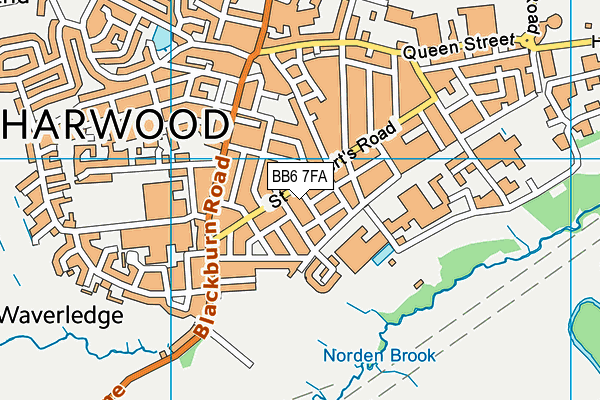 BB6 7FA map - OS VectorMap District (Ordnance Survey) BB6 7FA map - OS VectorMap District (Ordnance Survey)