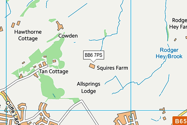BB6 7PS map - OS VectorMap District (Ordnance Survey) BB6 7PS map - OS VectorMap District (Ordnance Survey)