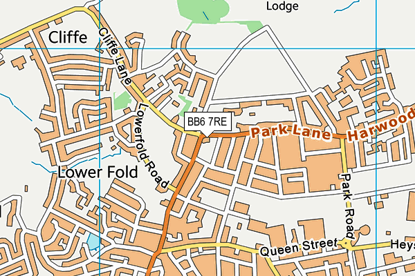 BB6 7RE map - OS VectorMap District (Ordnance Survey) BB6 7RE map - OS VectorMap District (Ordnance Survey)