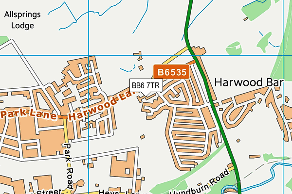 BB6 7TR map - OS VectorMap District (Ordnance Survey) BB6 7TR map - OS VectorMap District (Ordnance Survey)