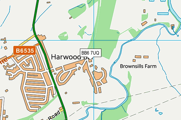 BB6 7UQ map - OS VectorMap District (Ordnance Survey) BB6 7UQ map - OS VectorMap District (Ordnance Survey)