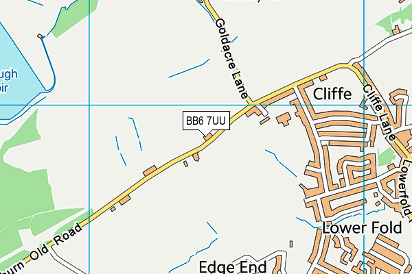 BB6 7UU map - OS VectorMap District (Ordnance Survey) BB6 7UU map - OS VectorMap District (Ordnance Survey)
