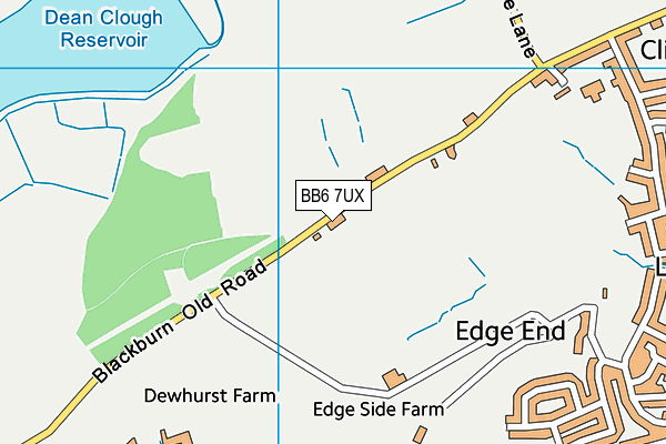 BB6 7UX map - OS VectorMap District (Ordnance Survey) BB6 7UX map - OS VectorMap District (Ordnance Survey)