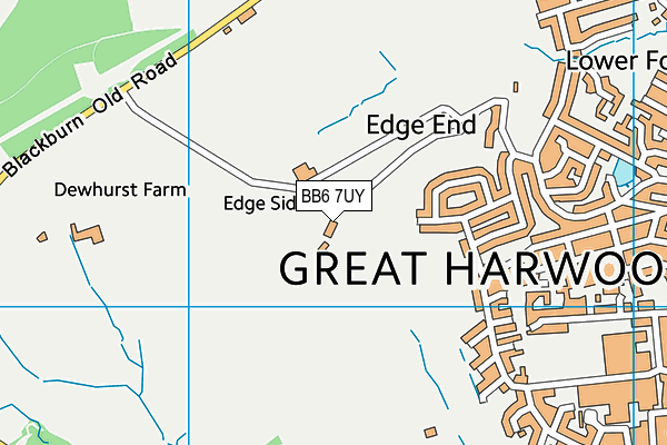BB6 7UY map - OS VectorMap District (Ordnance Survey) BB6 7UY map - OS VectorMap District (Ordnance Survey)