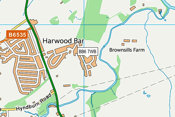 BB6 7WB map - OS VectorMap District (Ordnance Survey) BB6 7WB map - OS VectorMap District (Ordnance Survey)