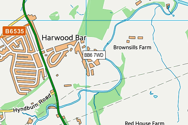 BB6 7WD map - OS VectorMap District (Ordnance Survey) BB6 7WD map - OS VectorMap District (Ordnance Survey)