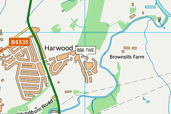 BB6 7WE map - OS VectorMap District (Ordnance Survey) BB6 7WE map - OS VectorMap District (Ordnance Survey)