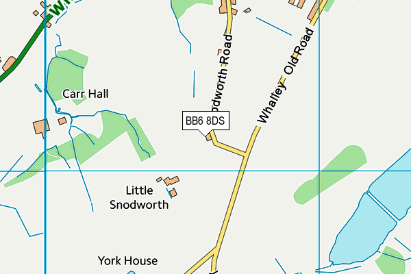 BB6 8DS map - OS VectorMap District (Ordnance Survey) BB6 8DS map - OS VectorMap District (Ordnance Survey)